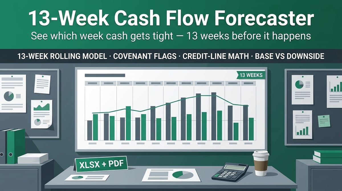 13-Week Cash Flow Forecaster — product cover