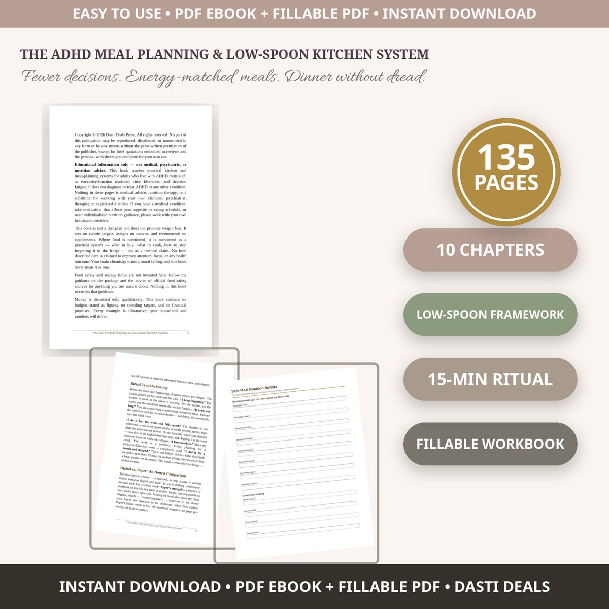 ADHD Meal Planning — Low-Spoon Kitchen System — product image