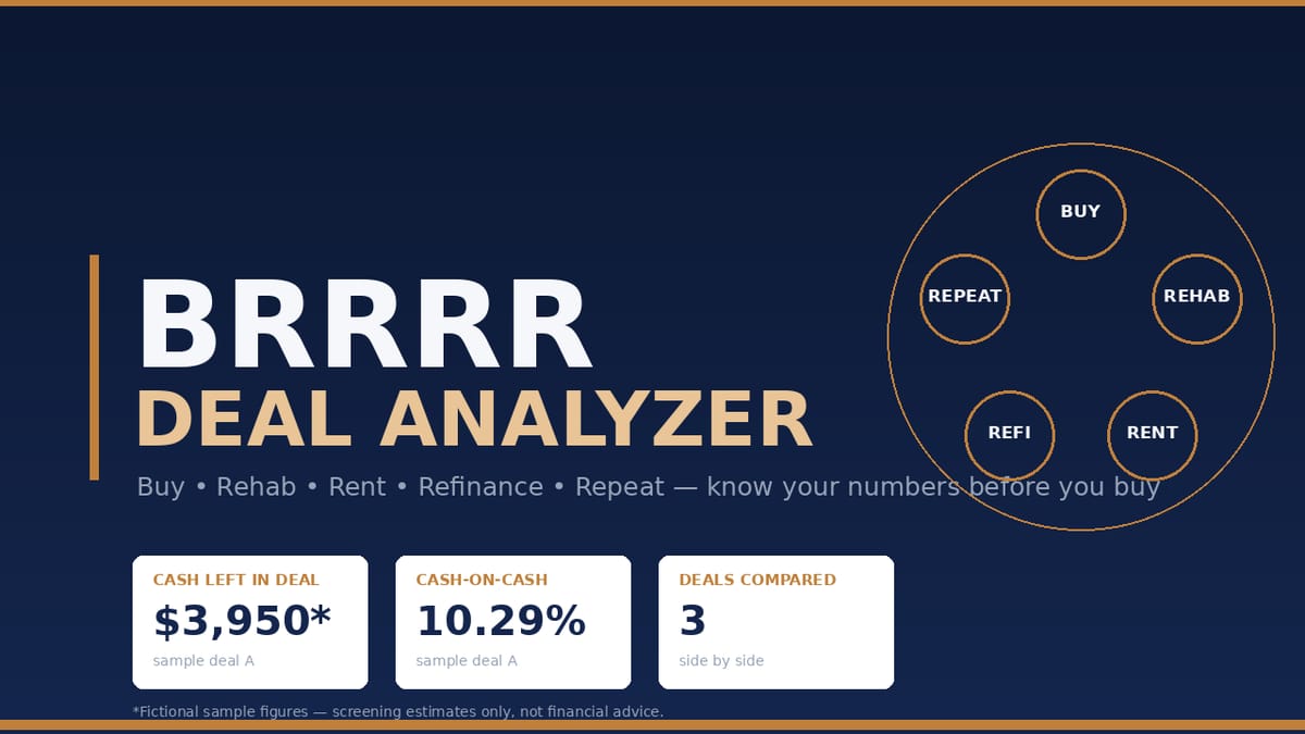 BRRRR Deal Analyzer — product cover
