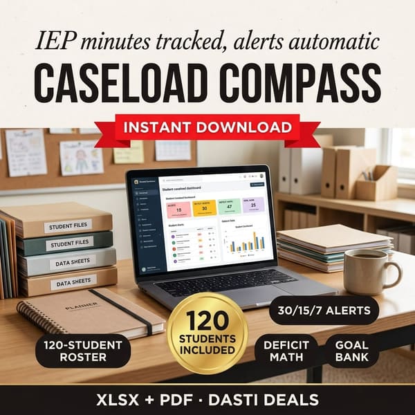 Caseload Compass — IEP Compliance & Service-Minute Tracker — product image