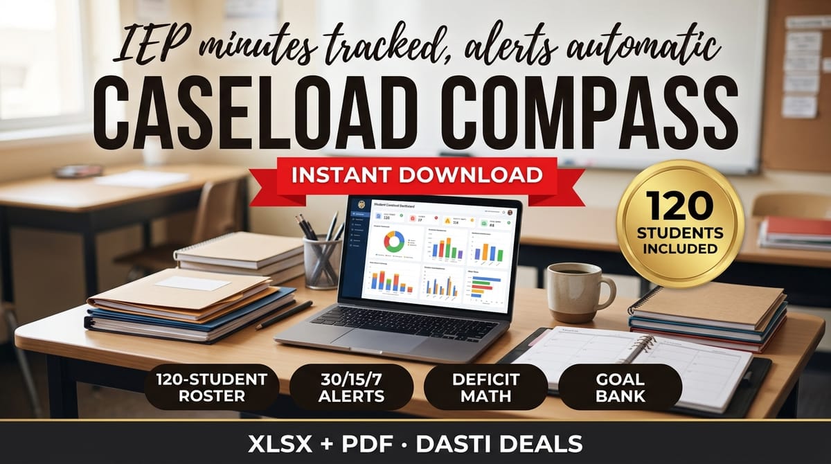 Caseload Compass — IEP Compliance & Service-Minute Tracker — product cover