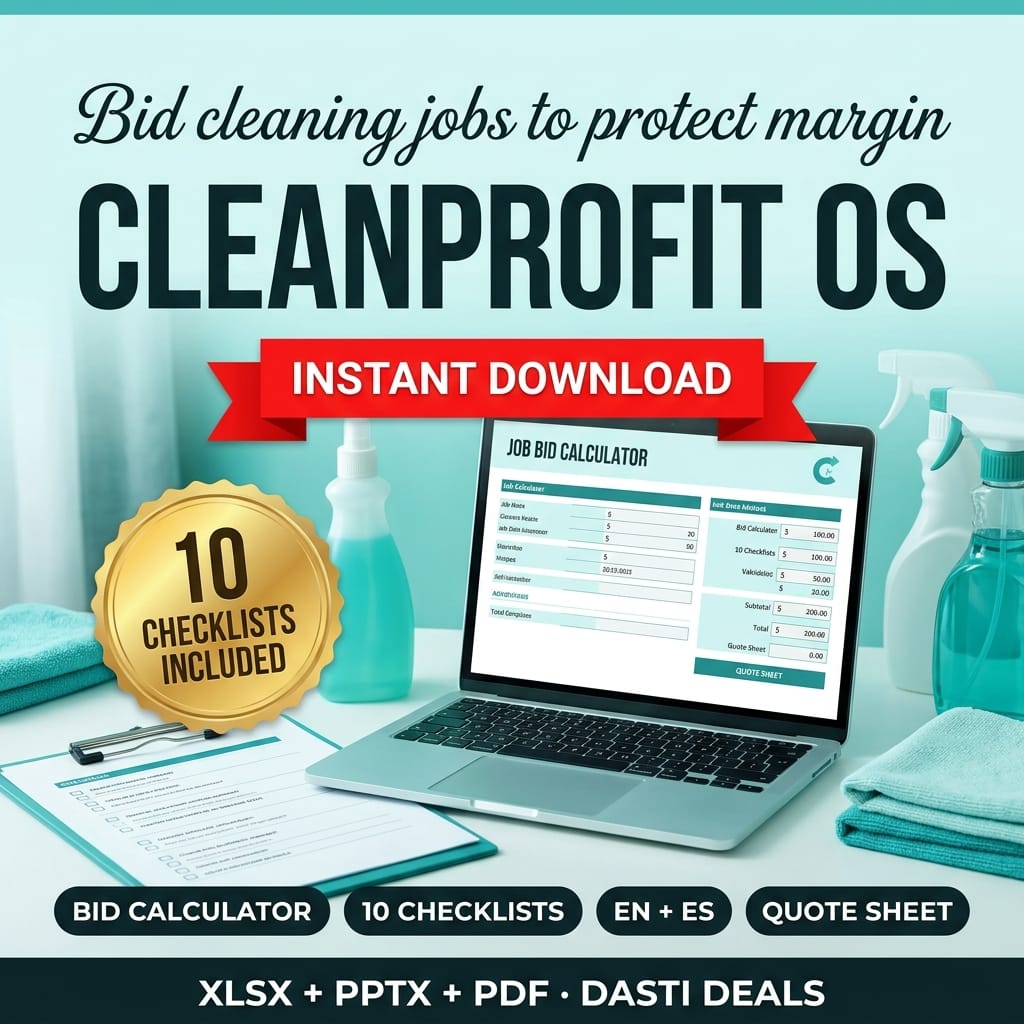 CleanProfit OS — Cleaning Business Bid Calculator & SOP Kit — product image