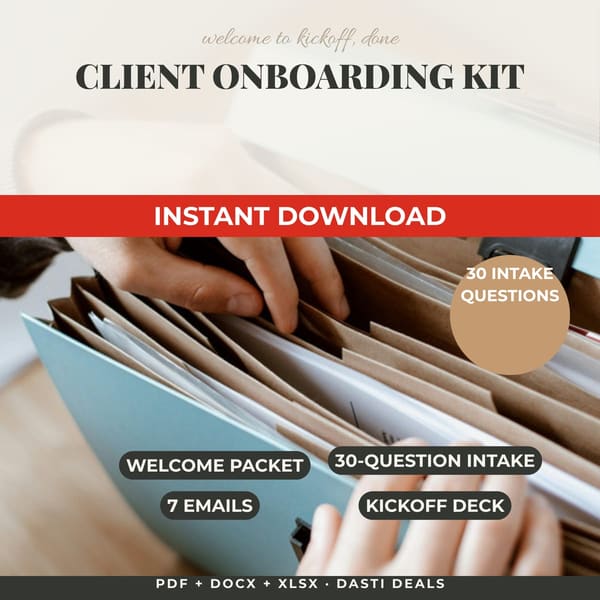 Client Onboarding Kit — Complete Welcome-to-Kickoff System — product image