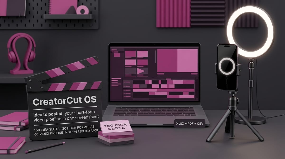 CreatorCut OS — Video Editing & UGC Agency Operating System — product cover