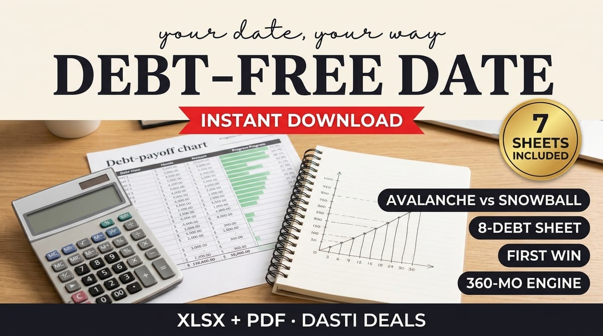 Debt-Free Date — Debt Payoff Dashboard — product cover