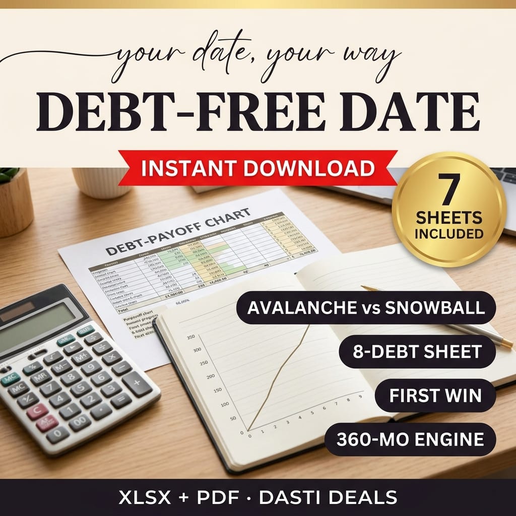 Debt-Free Date — Debt Payoff Dashboard — product image