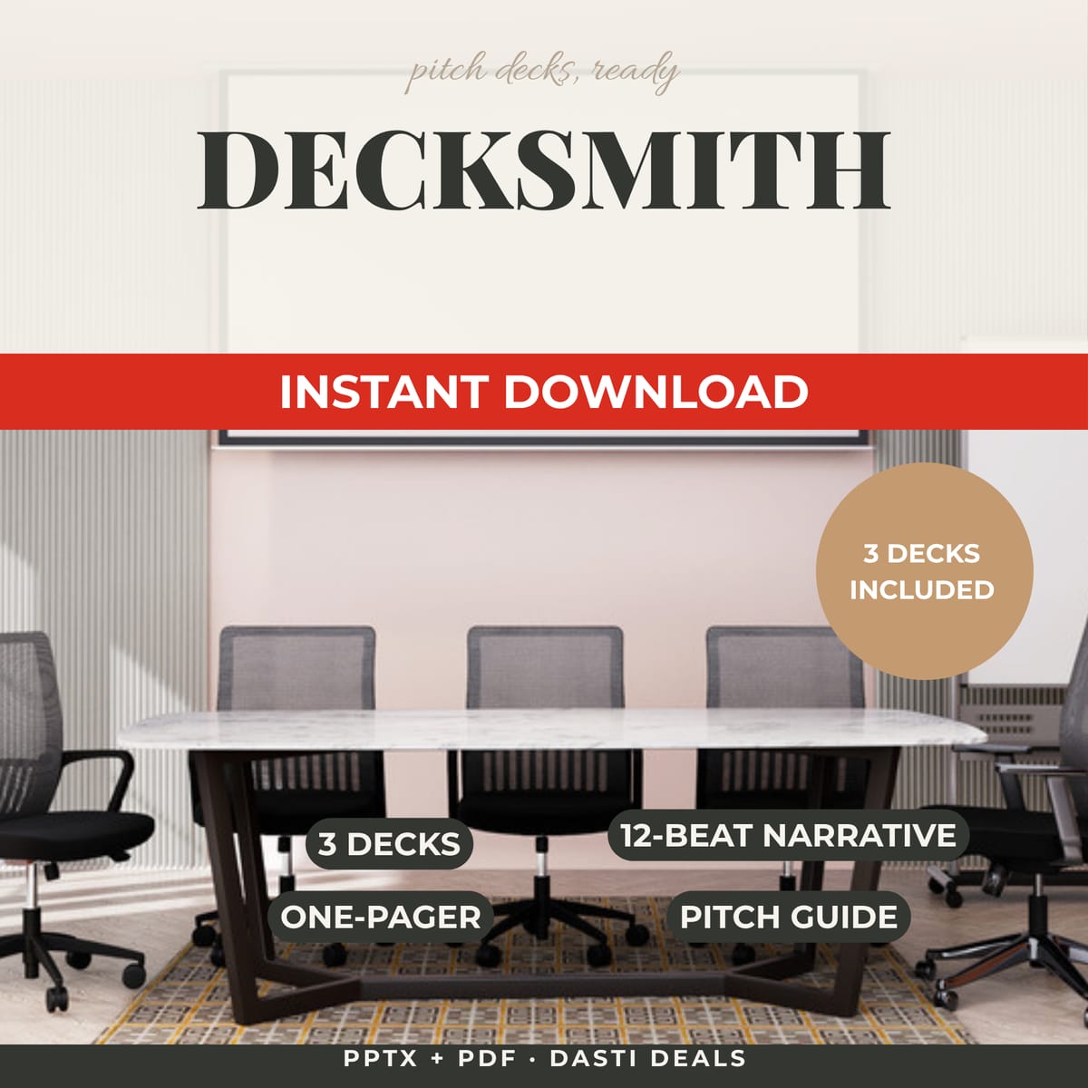 DeckSmith — Startup Pitch Deck Template Kit — product image