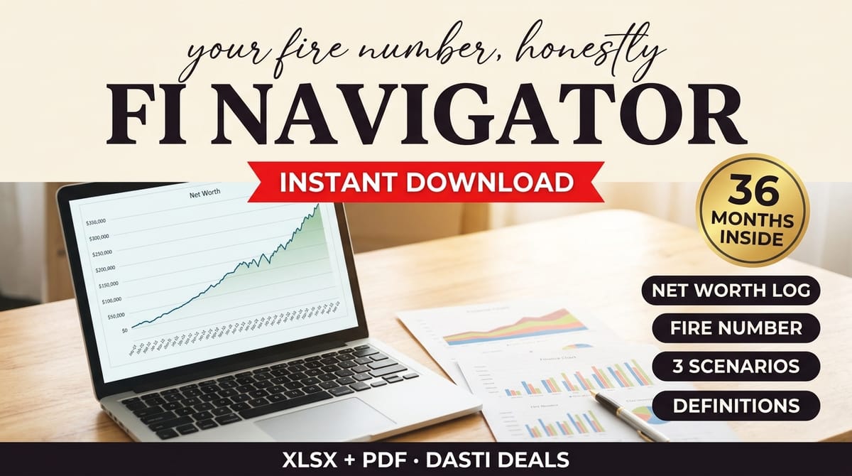 FI Navigator — FIRE & Net-Worth Tracker — product cover