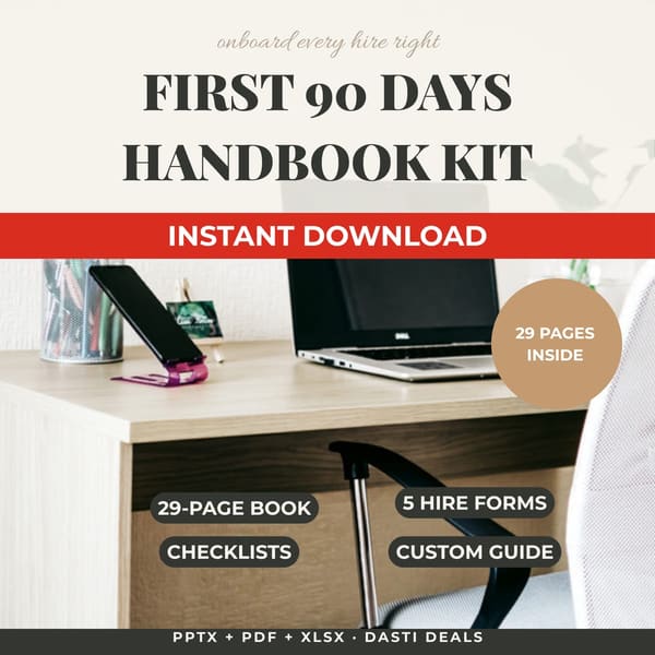 First 90 Days — Employee Handbook Template Kit — product image