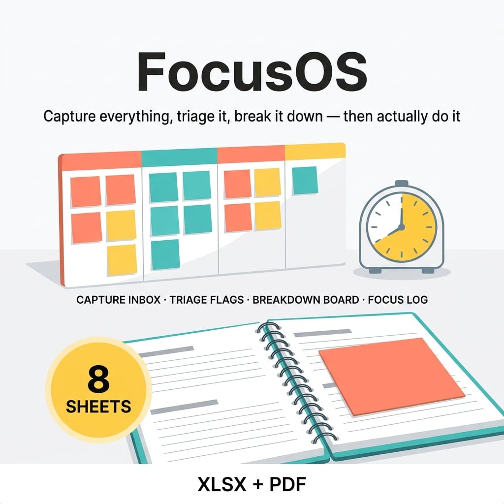 FocusOS — ADHD Visual Executive Function & Task Operating System — product image