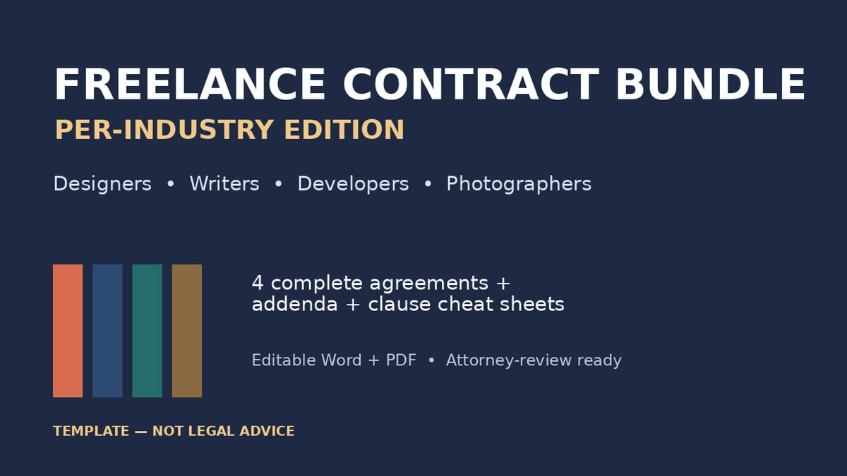 Freelance Contract Bundle — Per-Industry Edition — product cover