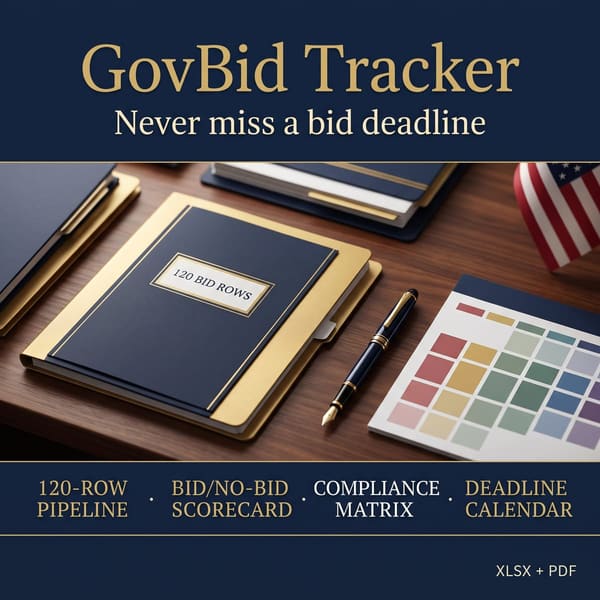 GovBid Tracker — SAM.gov RFP Compliance Matrix & Proposal Checklist — product image