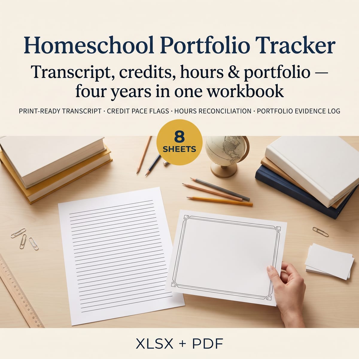 Homeschool Portfolio Tracker — High School Transcript & Credit Hour System — product image