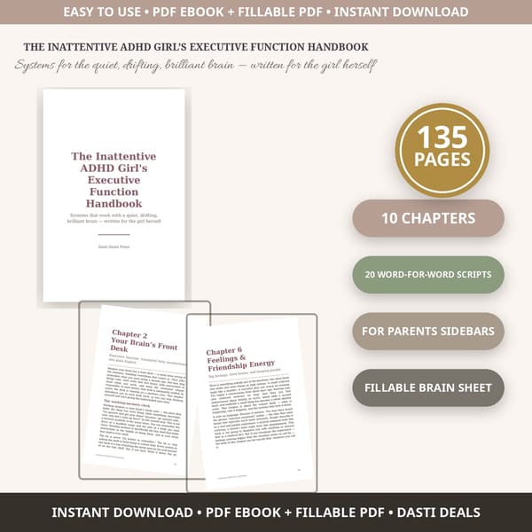 The Inattentive ADHD Girl's Executive Function Handbook — product image