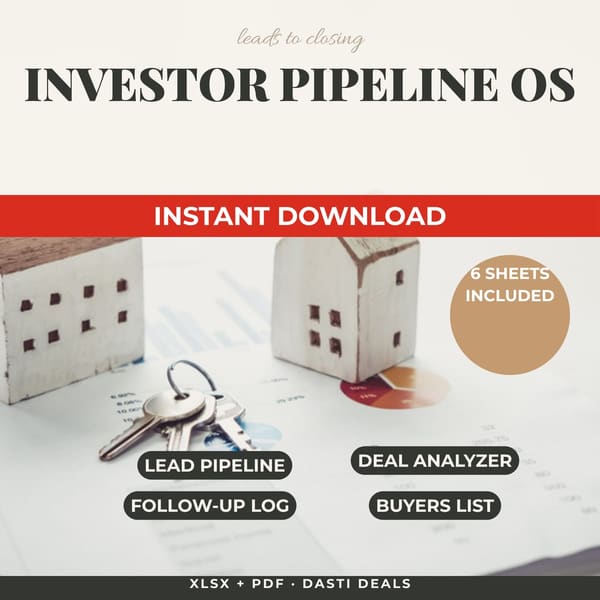 Investor Pipeline OS — RE Investor CRM & Deal Tracker — product image