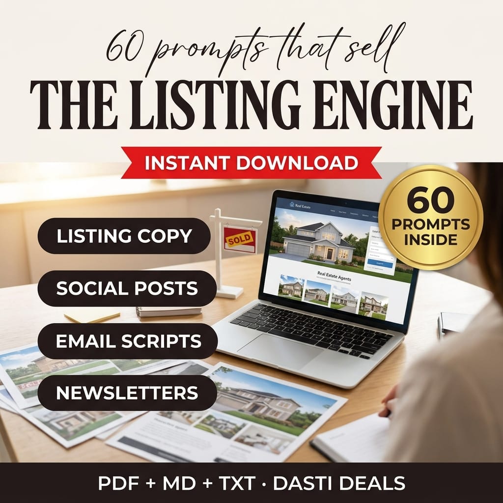 The Listing Engine — RE Agent AI Prompt Pack — product image