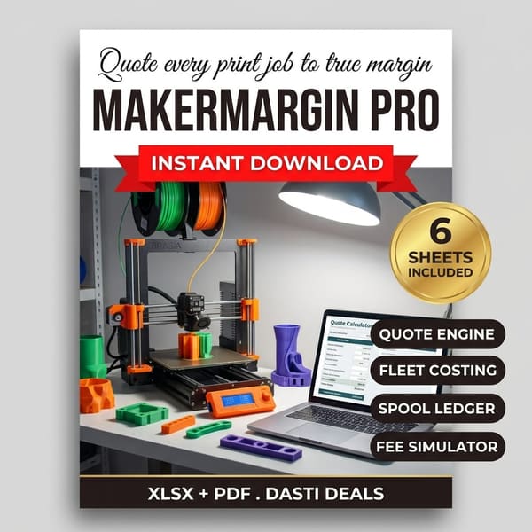 MakerMargin Pro — 3D Print & Craft Quote Engine — product image