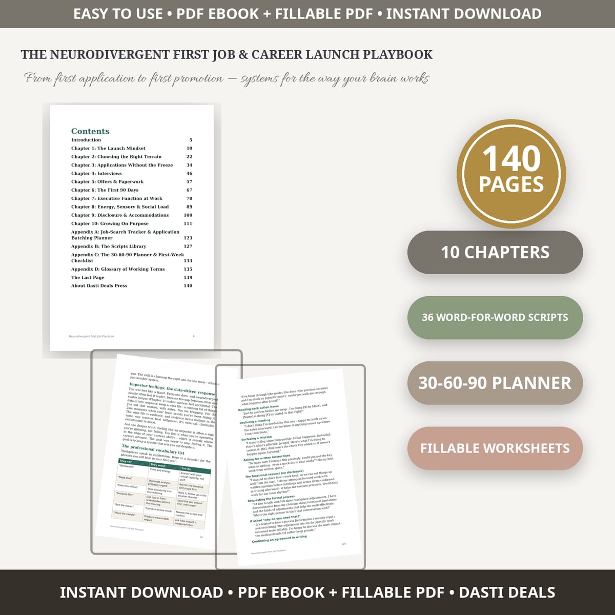 The Neurodivergent First Job & Career Launch Playbook — product image