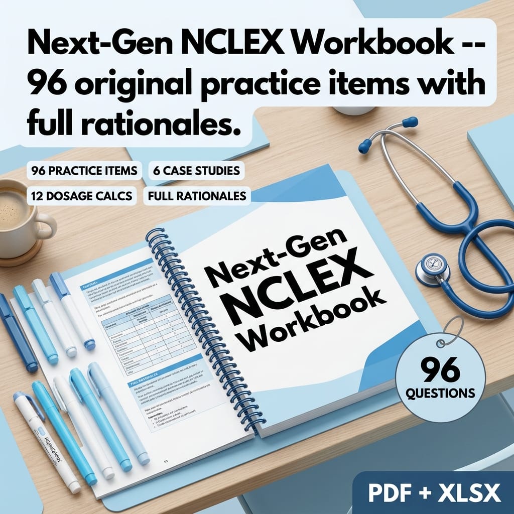 Next-Gen NCLEX — Medication Math & Clinical Judgment Workbook — product image