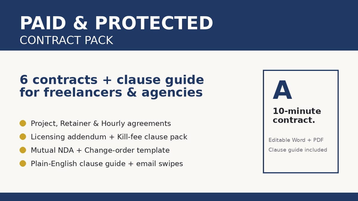 Paid & Protected Contract Pack — product cover