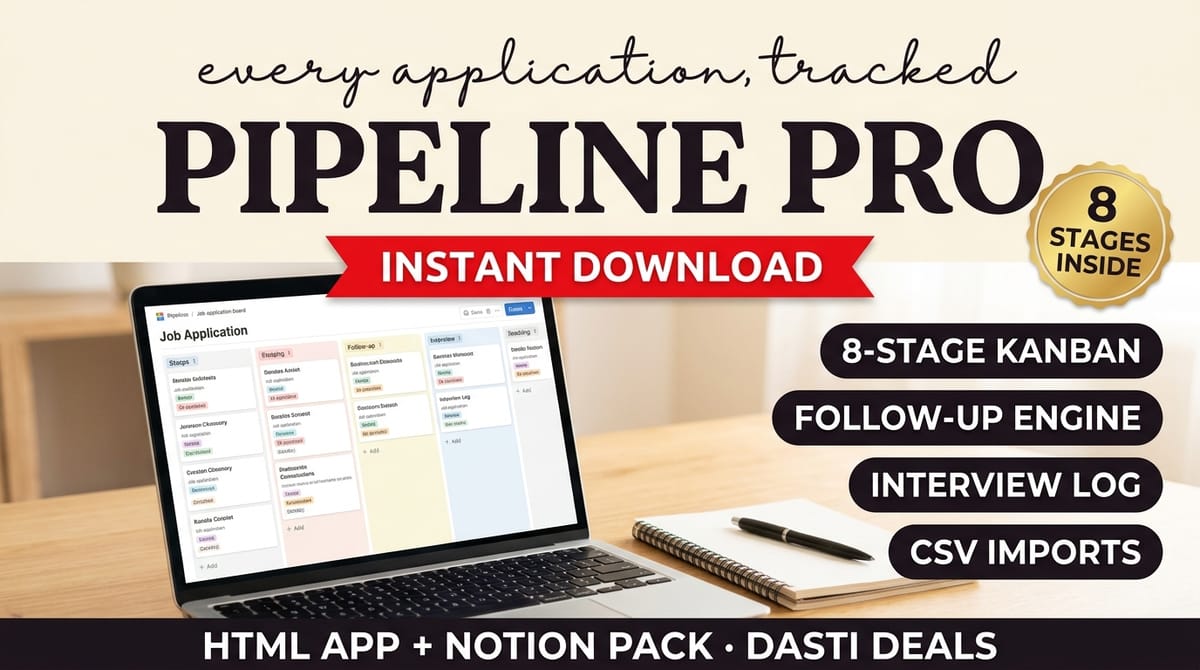 Pipeline Pro — Job Hunt Tracker — product cover