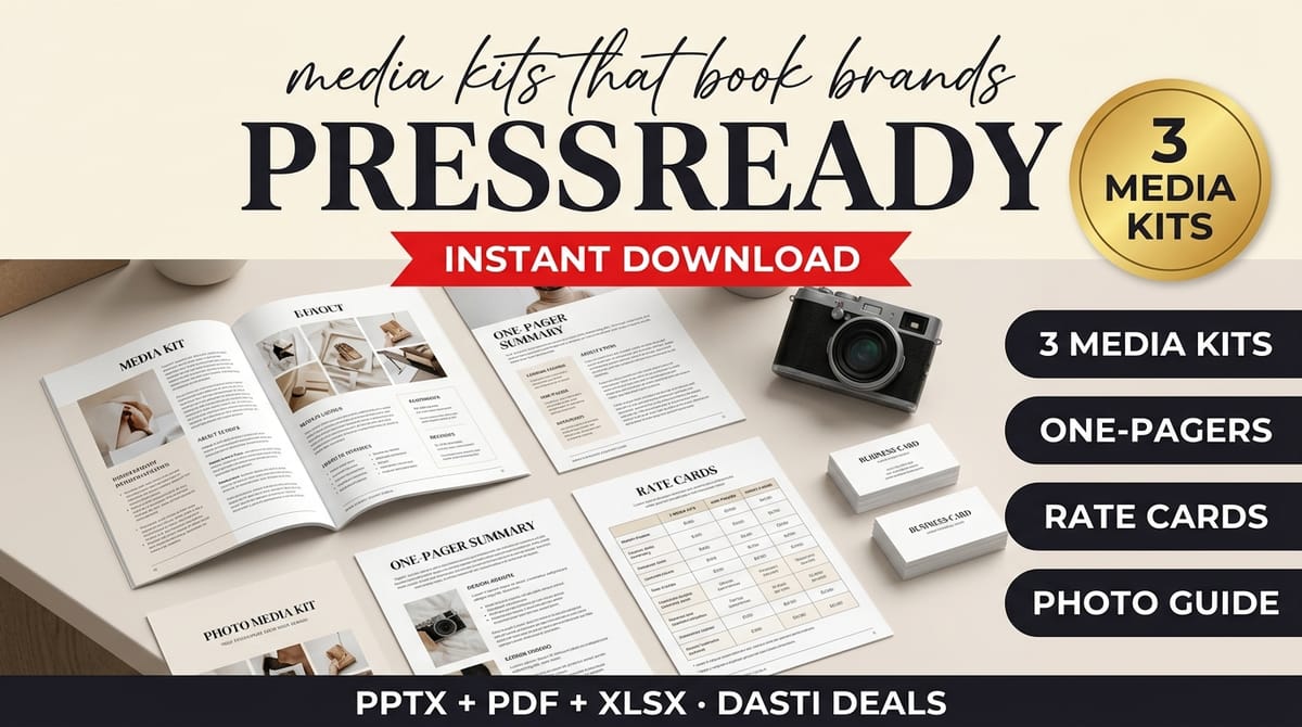 PressReady — Creator Media Kit Templates — product cover