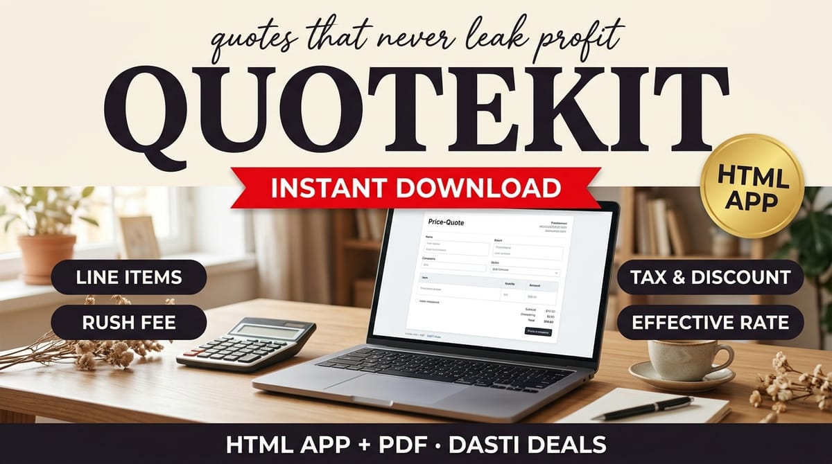 QuoteKit — Freelance Quote Calculator — product cover