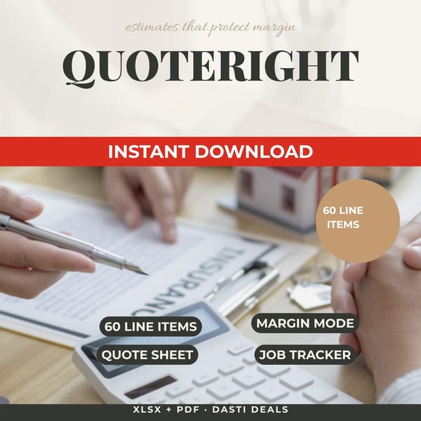 QuoteRight — Contractor Quote Estimator — product image