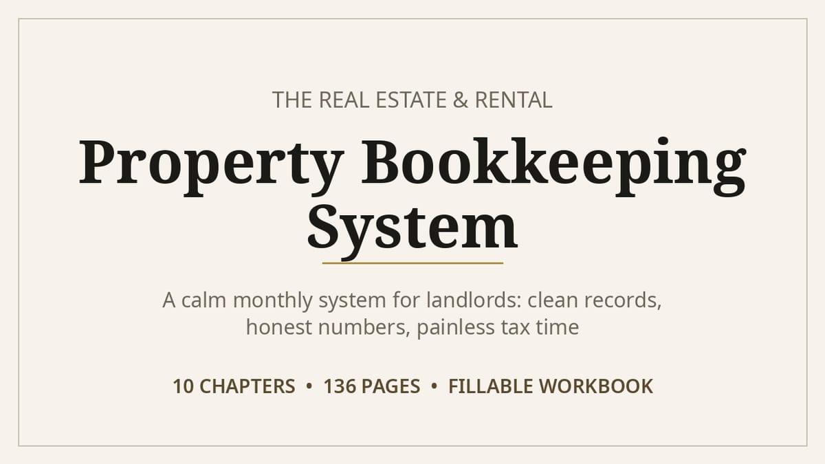 Real Estate Rental Property Bookkeeping System — product cover