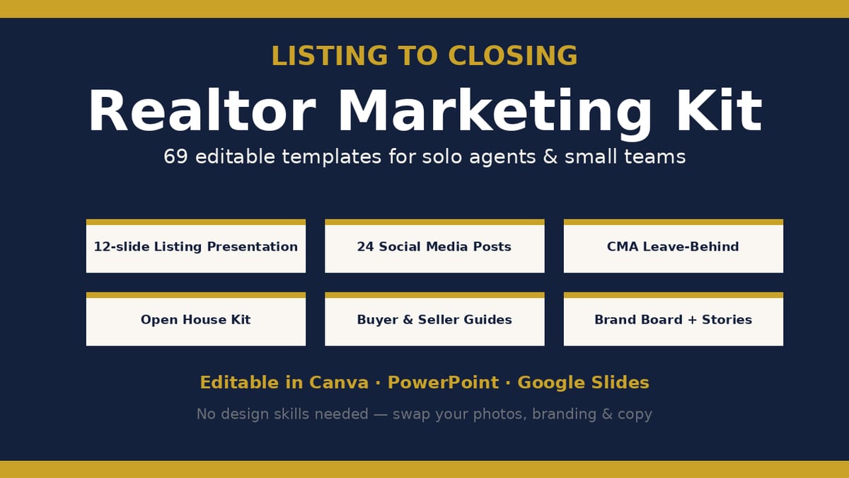 Listing to Closing — Realtor Marketing Kit — product cover