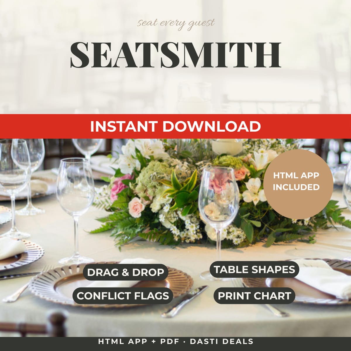SeatSmith — Wedding Seating Chart Tool — product image