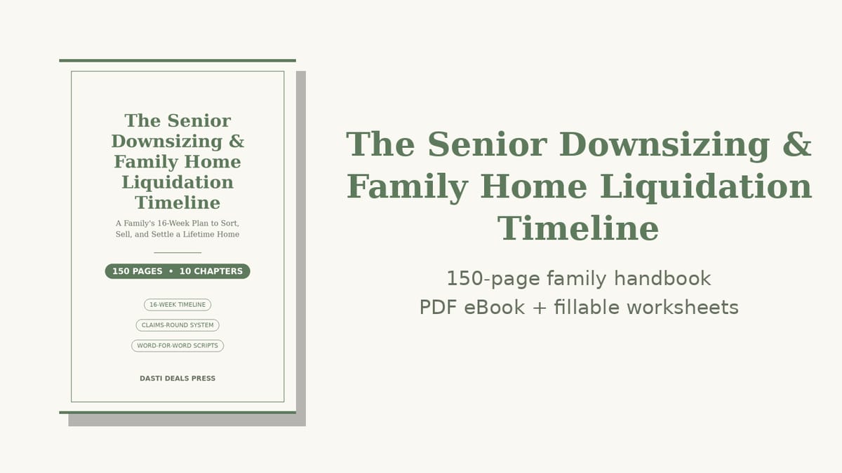 The Senior Downsizing & Family Home Liquidation Timeline — product cover