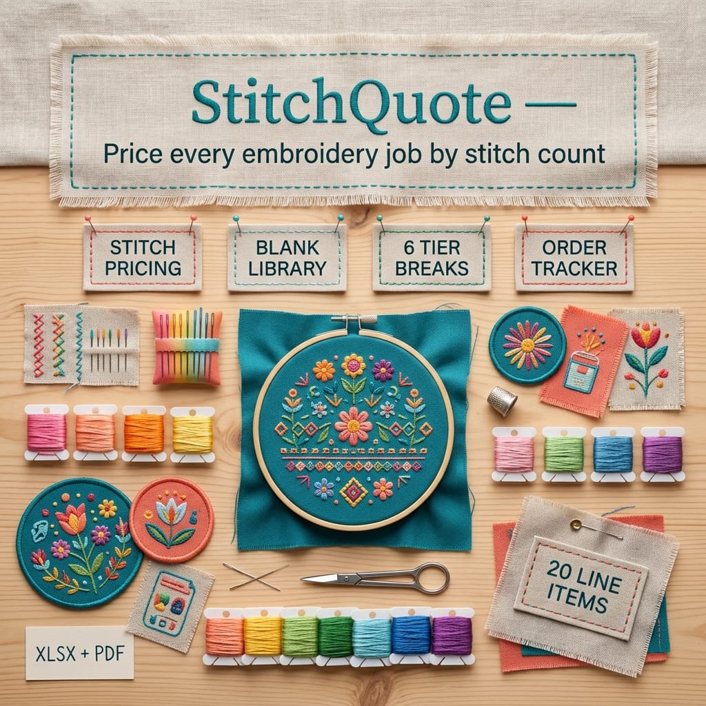 StitchQuote — Embroidery & Custom Apparel Quote Builder & Order Tracker — product image
