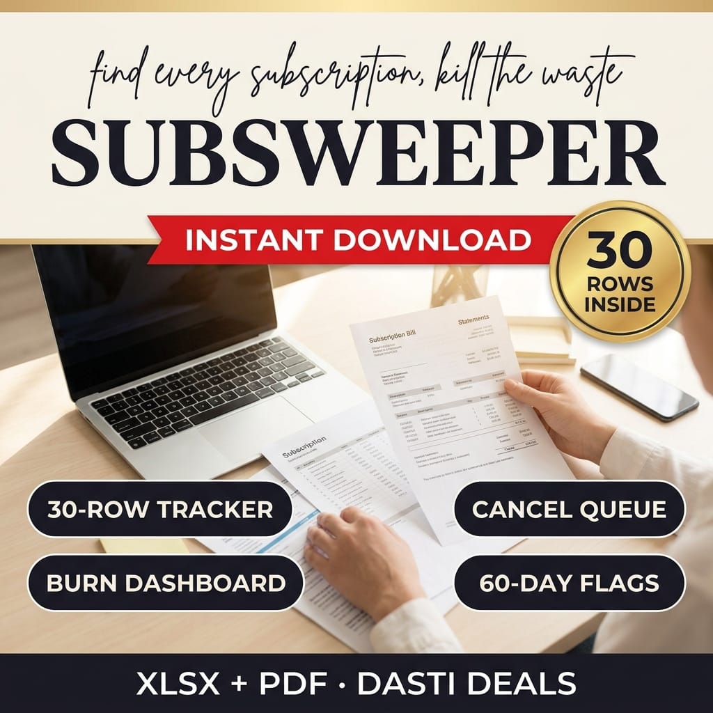 SubSweeper — Subscription Audit Tracker — product image
