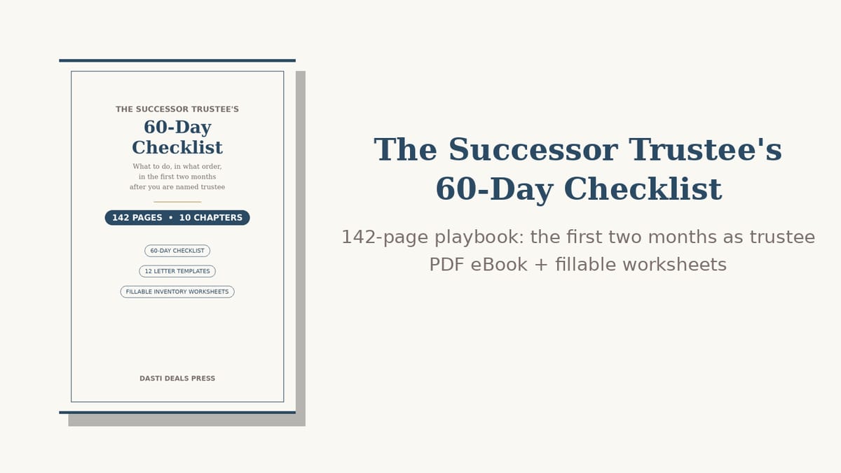 The Successor Trustee's 60-Day Checklist — product cover