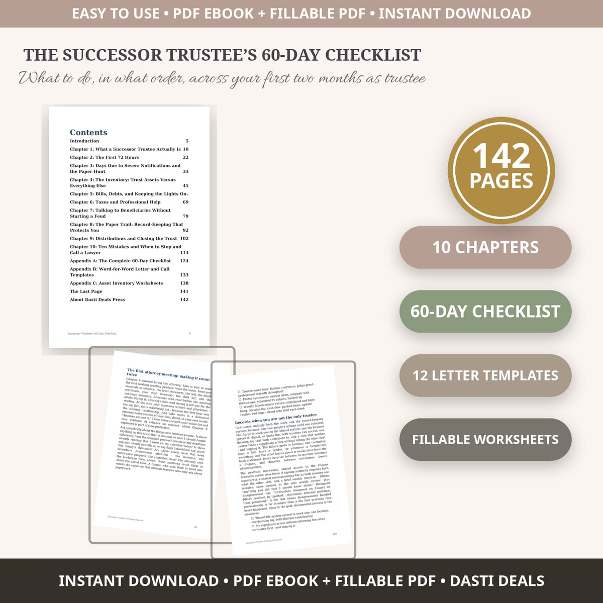 The Successor Trustee's 60-Day Checklist — product image