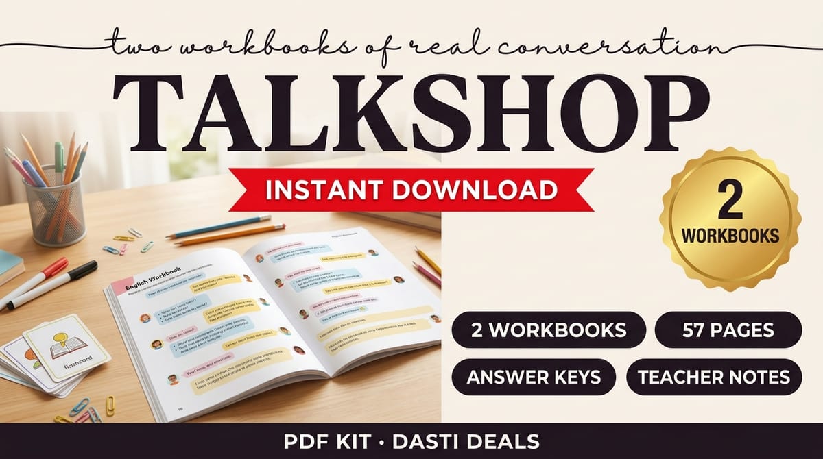 TalkShop — ESL Conversation Workbooks — product cover