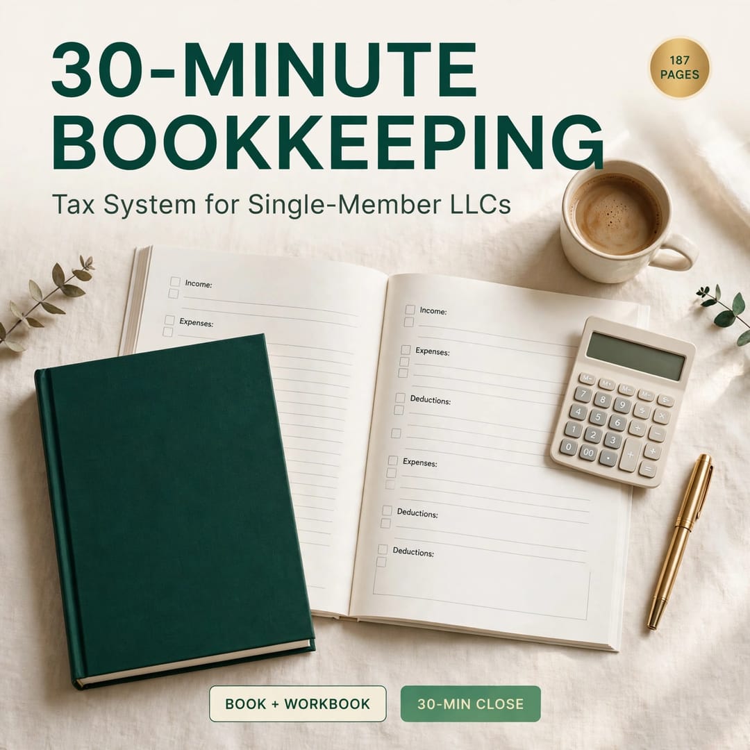 30-Minute Monthly Bookkeeping & Tax System for Single-Member LLCs — product image