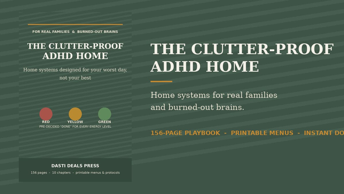 The Clutter-Proof ADHD Home for Real Families & Burned-Out Brains — product cover