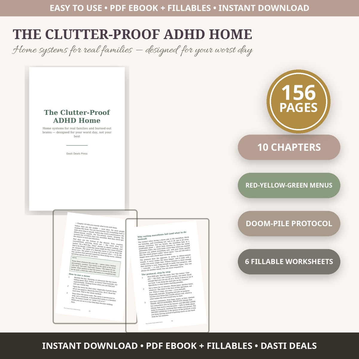 The Clutter-Proof ADHD Home for Real Families & Burned-Out Brains — product image