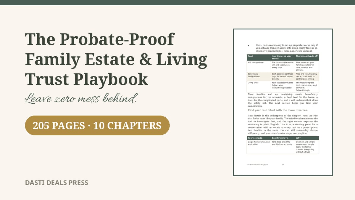 The Probate-Proof Family Estate & Living Trust Playbook — product cover
