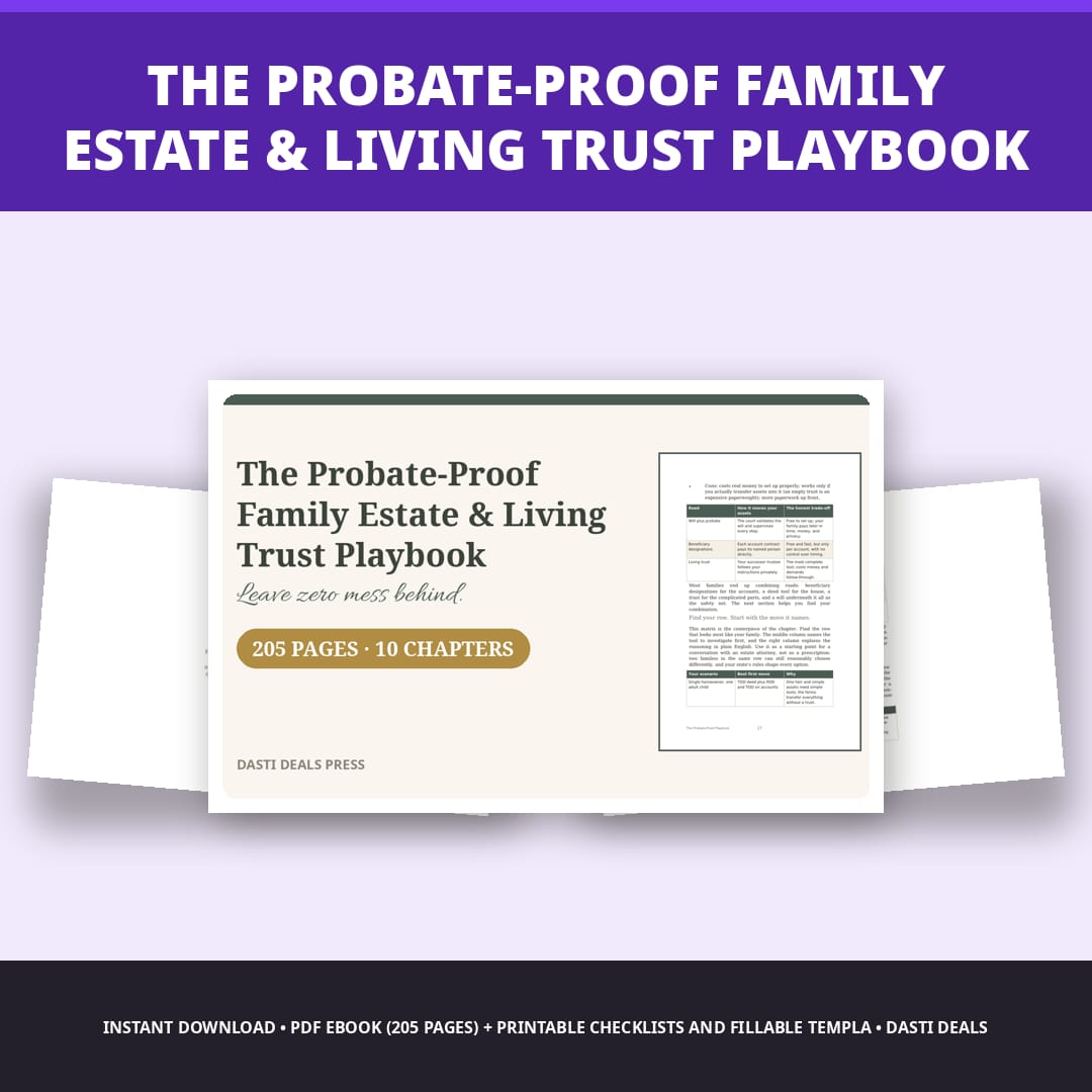 The Probate-Proof Family Estate & Living Trust Playbook — product image
