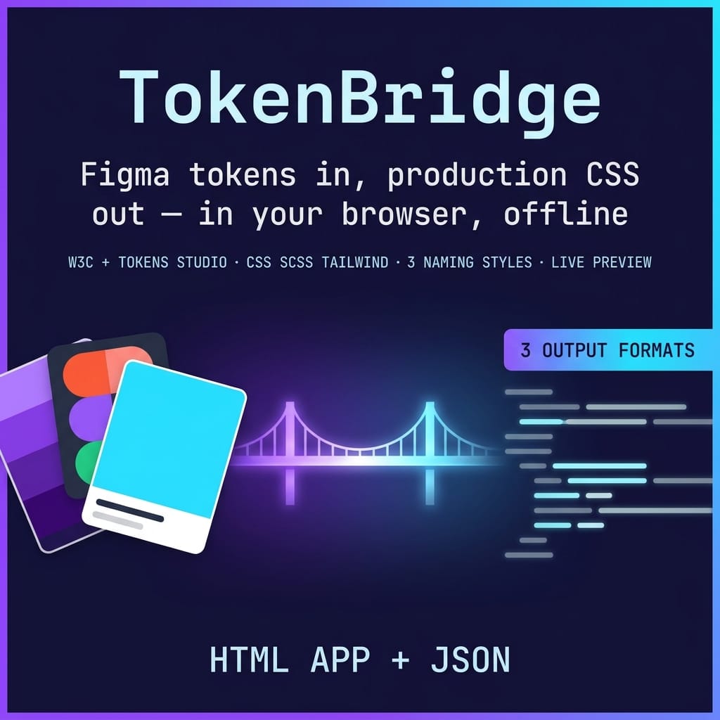 TokenBridge — Figma-to-CSS Design Token Converter — product image