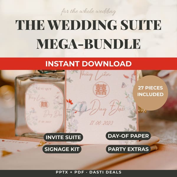 The Wedding Suite Mega-Bundle — 27-Piece Wedding Stationery Template Suite — product image